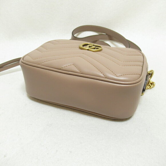 Gucci GG Marmont Quilted Shoulder Bag Leather Pink - Picture 4 of 9